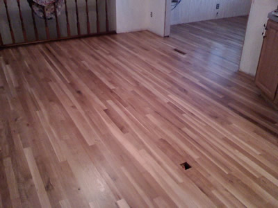 New installation of Rift and Quartered White Oak in a home in Marion