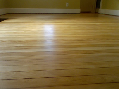 A beautifully refinished Beech hardwood floor in Iowa City