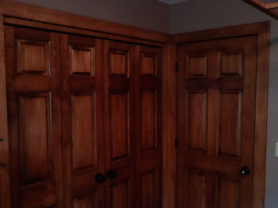 New stained maple doors and trim