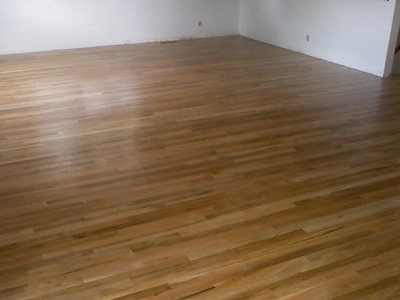New install of red oak hardwood floor