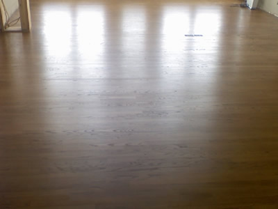 Added 300sqft red oak to an existing floor, sanded, stained, and finished