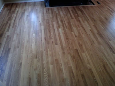 Installed #1 common red oak hardwood floor in Iowa City