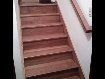 Custom built Quartersawn White Oak staircase