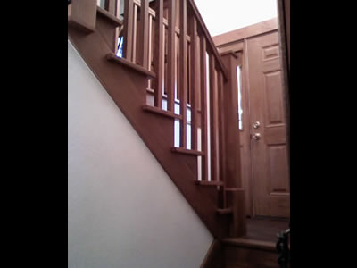 Custom built Quartersawn White Oak staircase