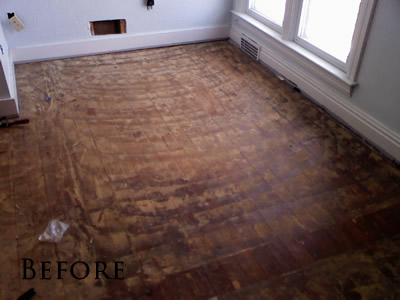 A beautifully refinished douglas fir floor in Iowa City