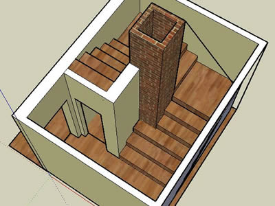 Sketchup model of stairs