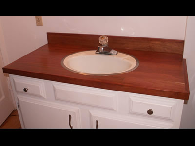 Brazilian cherry vanity top